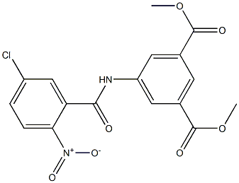 dimethyl 5-[(5-chloro-2-nitrobenzoyl)amino]benzene-1,3-dicarboxylate 구조식 이미지