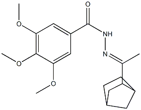 N-[(E)-1-(3-bicyclo[2.2.1]heptanyl)ethylideneamino]-3,4,5-trimethoxybenzamide Structure