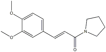 (E)-3-(3,4-dimethoxyphenyl)-1-pyrrolidin-1-ylprop-2-en-1-one Structure