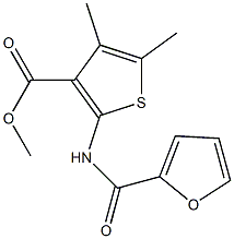 methyl 2-(furan-2-carbonylamino)-4,5-dimethylthiophene-3-carboxylate 구조식 이미지