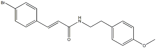 (E)-3-(4-bromophenyl)-N-[2-(4-methoxyphenyl)ethyl]prop-2-enamide 구조식 이미지