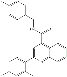 2-(2,4-dimethylphenyl)-N-[(4-methylphenyl)methyl]quinoline-4-carboxamide 구조식 이미지