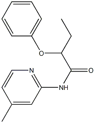 N-(4-methylpyridin-2-yl)-2-phenoxybutanamide 구조식 이미지