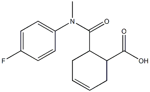 6-[(4-fluorophenyl)methylcarbamoyl]cyclohex-3-ene-1-carboxylic acid Structure