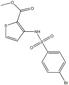 methyl 3-[(4-bromophenyl)sulfonylamino]thiophene-2-carboxylate 구조식 이미지