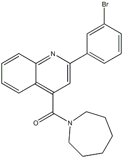 azepan-1-yl-[2-(3-bromophenyl)quinolin-4-yl]methanone 구조식 이미지