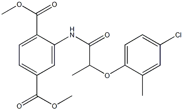dimethyl 2-[2-(4-chloro-2-methylphenoxy)propanoylamino]benzene-1,4-dicarboxylate 구조식 이미지