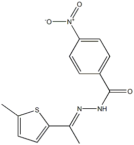 N-[(E)-1-(5-methylthiophen-2-yl)ethylideneamino]-4-nitrobenzamide 구조식 이미지