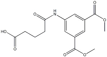 5-[3,5-bis(methoxycarbonyl)anilino]-5-oxopentanoic acid 구조식 이미지