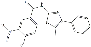 4-chloro-N-(5-methyl-4-phenyl-1,3-thiazol-2-yl)-3-nitrobenzamide 구조식 이미지