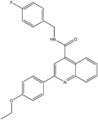 2-(4-ethoxyphenyl)-N-[(4-fluorophenyl)methyl]quinoline-4-carboxamide Structure