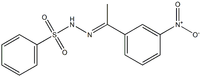 N-[(E)-1-(3-nitrophenyl)ethylideneamino]benzenesulfonamide 구조식 이미지