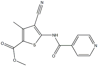 methyl 4-cyano-3-methyl-5-(pyridine-4-carbonylamino)thiophene-2-carboxylate Structure
