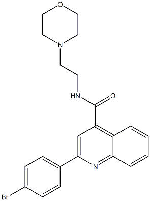 2-(4-bromophenyl)-N-(2-morpholin-4-ylethyl)quinoline-4-carboxamide 구조식 이미지