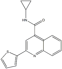 N-cyclopropyl-2-thiophen-2-ylquinoline-4-carboxamide 구조식 이미지