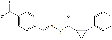 methyl 4-[(E)-[(2-phenylcyclopropanecarbonyl)hydrazinylidene]methyl]benzoate 구조식 이미지