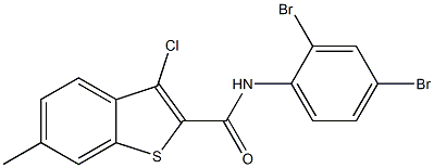 3-chloro-N-(2,4-dibromophenyl)-6-methyl-1-benzothiophene-2-carboxamide Structure