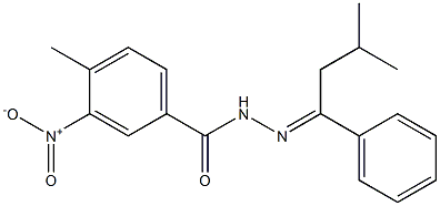 4-methyl-N-[(E)-(3-methyl-1-phenylbutylidene)amino]-3-nitrobenzamide Structure