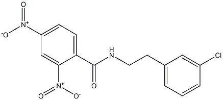 N-[2-(3-chlorophenyl)ethyl]-2,4-dinitrobenzamide 구조식 이미지