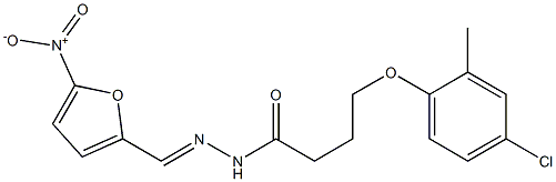 4-(4-chloro-2-methylphenoxy)-N-[(E)-(5-nitrofuran-2-yl)methylideneamino]butanamide Structure