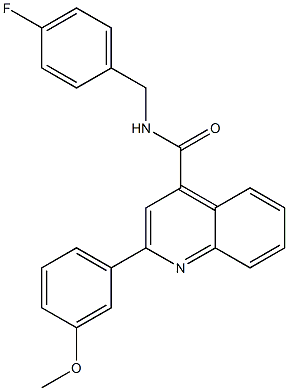 N-[(4-fluorophenyl)methyl]-2-(3-methoxyphenyl)quinoline-4-carboxamide Structure