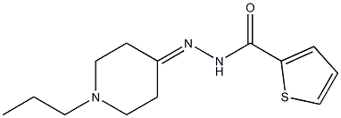 N-[(1-propylpiperidin-4-ylidene)amino]thiophene-2-carboxamide 구조식 이미지