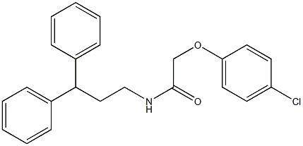 2-(4-chlorophenoxy)-N-(3,3-diphenylpropyl)acetamide 구조식 이미지