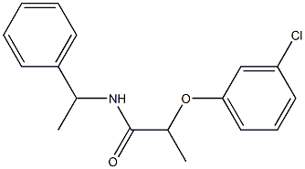 2-(3-chlorophenoxy)-N-(1-phenylethyl)propanamide Structure