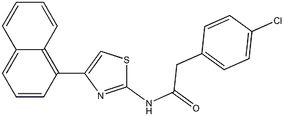 2-(4-chlorophenyl)-N-(4-naphthalen-1-yl-1,3-thiazol-2-yl)acetamide Structure