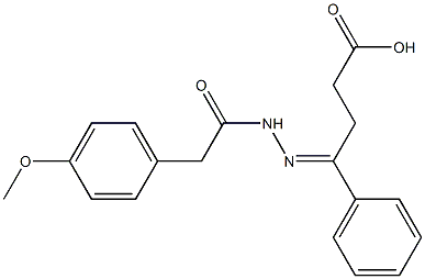 (4E)-4-[[2-(4-methoxyphenyl)acetyl]hydrazinylidene]-4-phenylbutanoic acid Structure