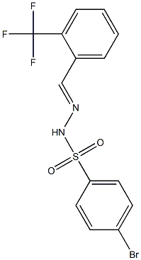 4-bromo-N-[(E)-[2-(trifluoromethyl)phenyl]methylideneamino]benzenesulfonamide 구조식 이미지