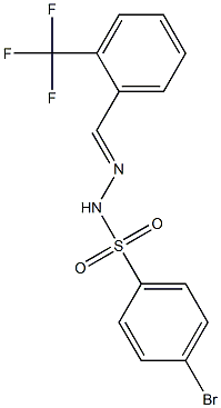 4-bromo-N-[(E)-[2-(trifluoromethyl)phenyl]methylideneamino]benzenesulfonamide Structure