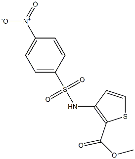 methyl 3-[(4-nitrophenyl)sulfonylamino]thiophene-2-carboxylate 구조식 이미지