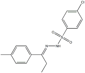 4-chloro-N-[(E)-1-(4-methylphenyl)propylideneamino]benzenesulfonamide 구조식 이미지