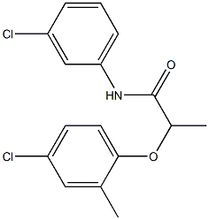 2-(4-chloro-2-methylphenoxy)-N-(3-chlorophenyl)propanamide Structure
