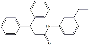 N-(3-ethylphenyl)-3,3-diphenylpropanamide 구조식 이미지