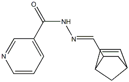 N-[(E)-5-bicyclo[2.2.1]hept-2-enylmethylideneamino]pyridine-3-carboxamide 구조식 이미지