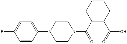 2-[4-(4-fluorophenyl)piperazine-1-carbonyl]cyclohexane-1-carboxylic acid 구조식 이미지