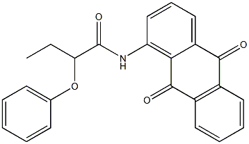 N-(9,10-dioxoanthracen-1-yl)-2-phenoxybutanamide 구조식 이미지