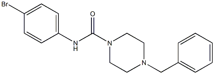 4-benzyl-N-(4-bromophenyl)piperazine-1-carboxamide Structure