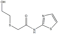 2-(2-hydroxyethylsulfanyl)-N-(1,3-thiazol-2-yl)acetamide 구조식 이미지