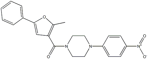 (2-methyl-5-phenylfuran-3-yl)-[4-(4-nitrophenyl)piperazin-1-yl]methanone Structure