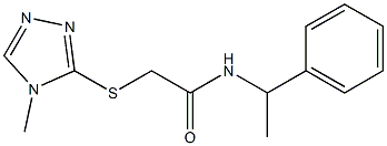 2-[(4-methyl-1,2,4-triazol-3-yl)sulfanyl]-N-(1-phenylethyl)acetamide 구조식 이미지