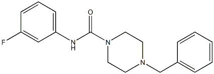 4-benzyl-N-(3-fluorophenyl)piperazine-1-carboxamide 구조식 이미지