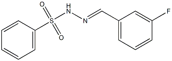 N-[(E)-(3-fluorophenyl)methylideneamino]benzenesulfonamide 구조식 이미지