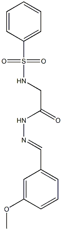 2-(benzenesulfonamido)-N-[(E)-(3-methoxyphenyl)methylideneamino]acetamide Structure