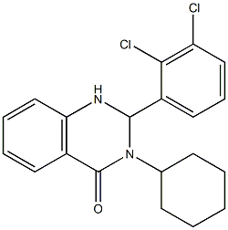3-cyclohexyl-2-(2,3-dichlorophenyl)-1,2-dihydroquinazolin-4-one 구조식 이미지