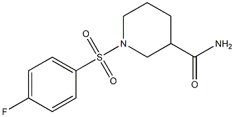 1-(4-fluorophenyl)sulfonylpiperidine-3-carboxamide Structure