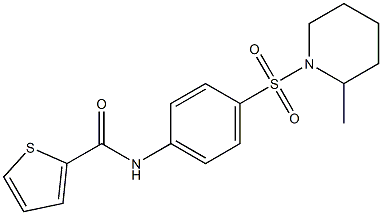 N-[4-(2-methylpiperidin-1-yl)sulfonylphenyl]thiophene-2-carboxamide 구조식 이미지