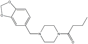 1-[4-(1,3-benzodioxol-5-ylmethyl)piperazin-1-yl]butan-1-one 구조식 이미지